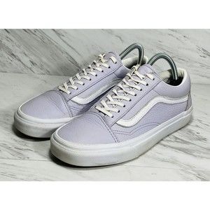 Vans Unisex Lavender Vegan Leather Shoes women  size 8.5 mens size 7